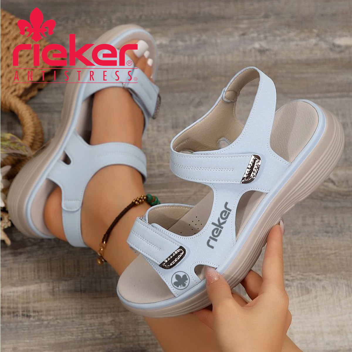 Új, kézzel varrott női szandál RIEKER®