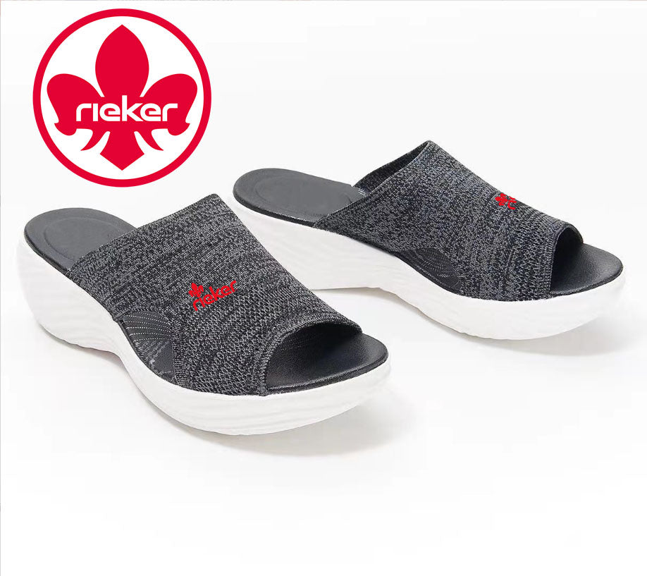 Rieker 2025 nyári új nagy női papucs lapos fenekű halszáj hálós lélegző női kültéri papucs