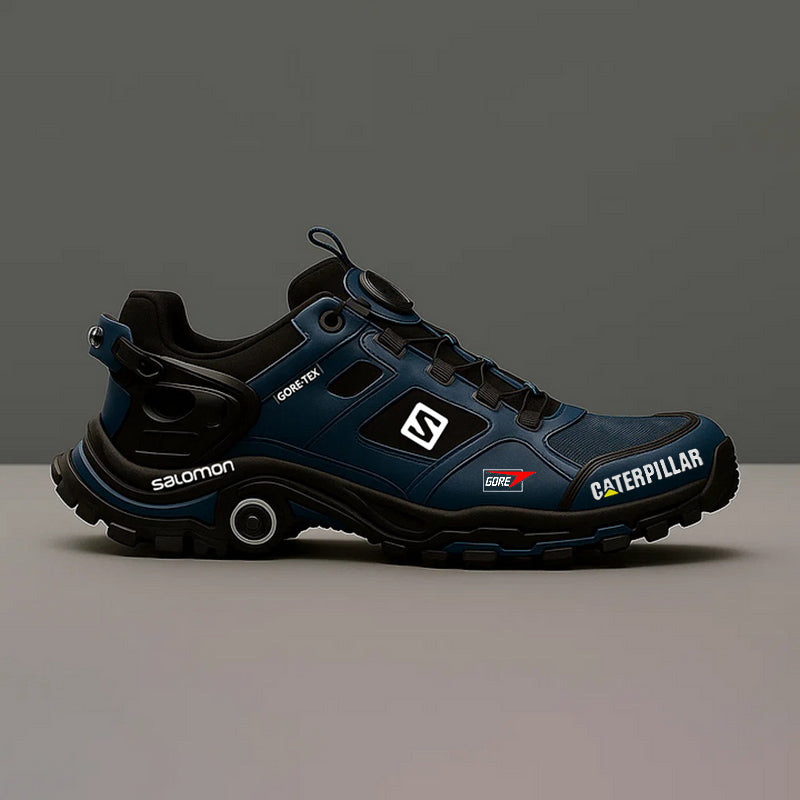 A Salomon® és a CAT vízálló és lélegző túracipőket fejleszt férfiak számára, amelyek ideálisak szabadtéri tevékenységekhez és munkához.