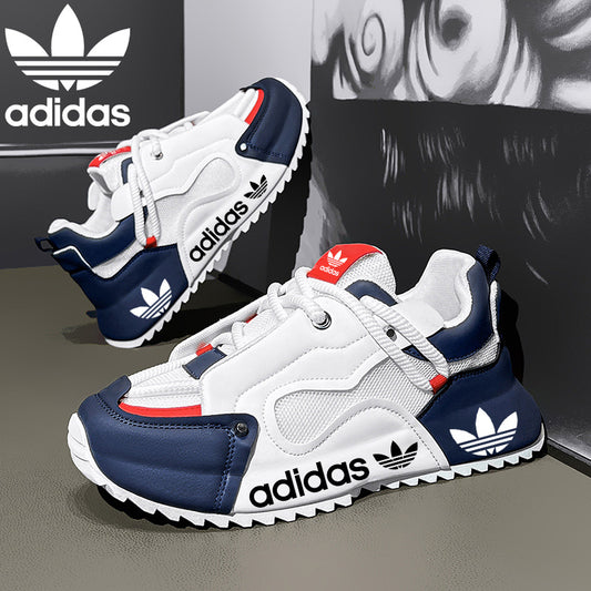 Férfi, könnyű, bőr, divatos adidas cipők, kényelmes és hétköznapi