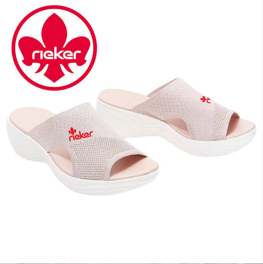 Rieker 2025 nyári új nagy női papucs lapos fenekű halszáj hálós lélegző női kültéri papucs