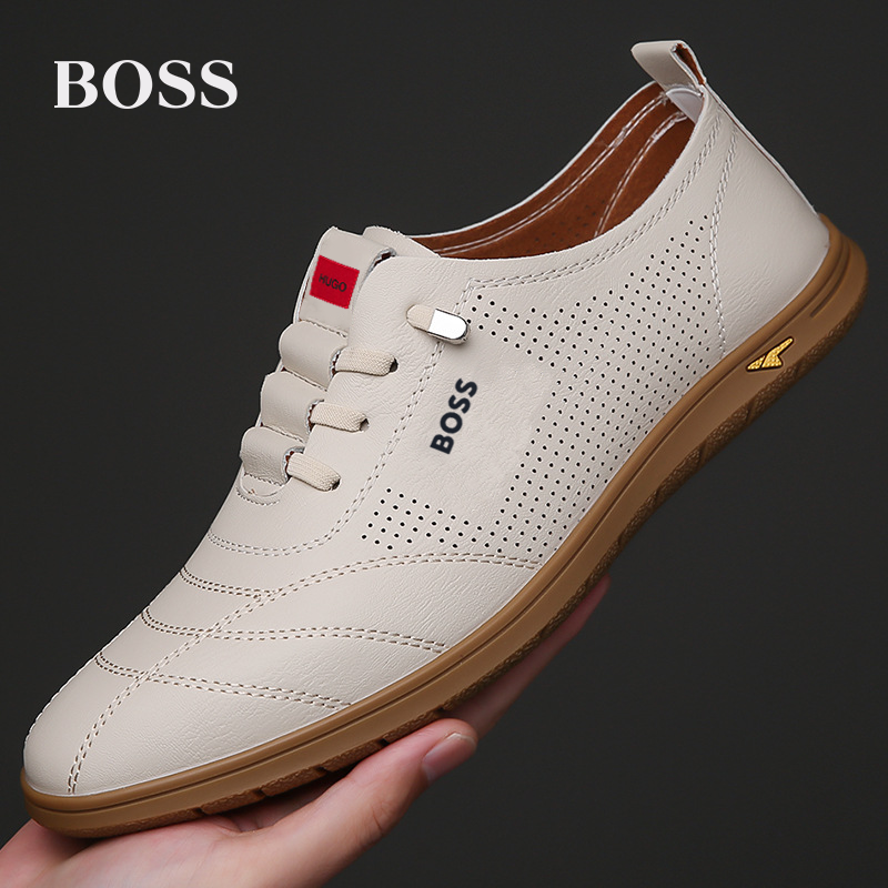 BOSS® férfi lélegző bőrcipő