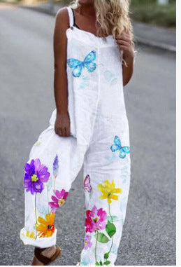 Kényelmes, nyomtatott pamut kezeslábas