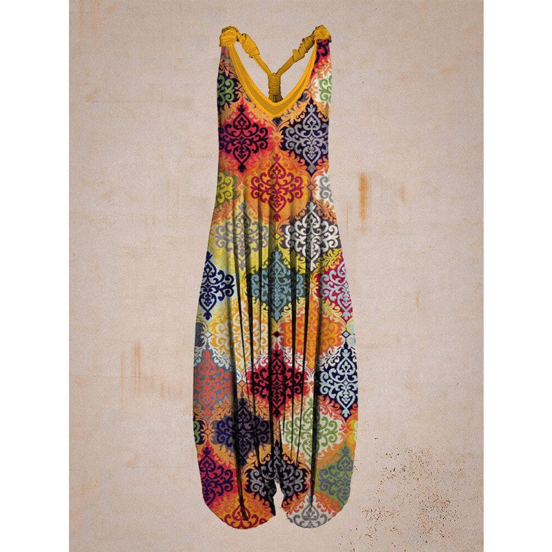 Laza illeszkedő plusz méretű széles szárú pántos overall