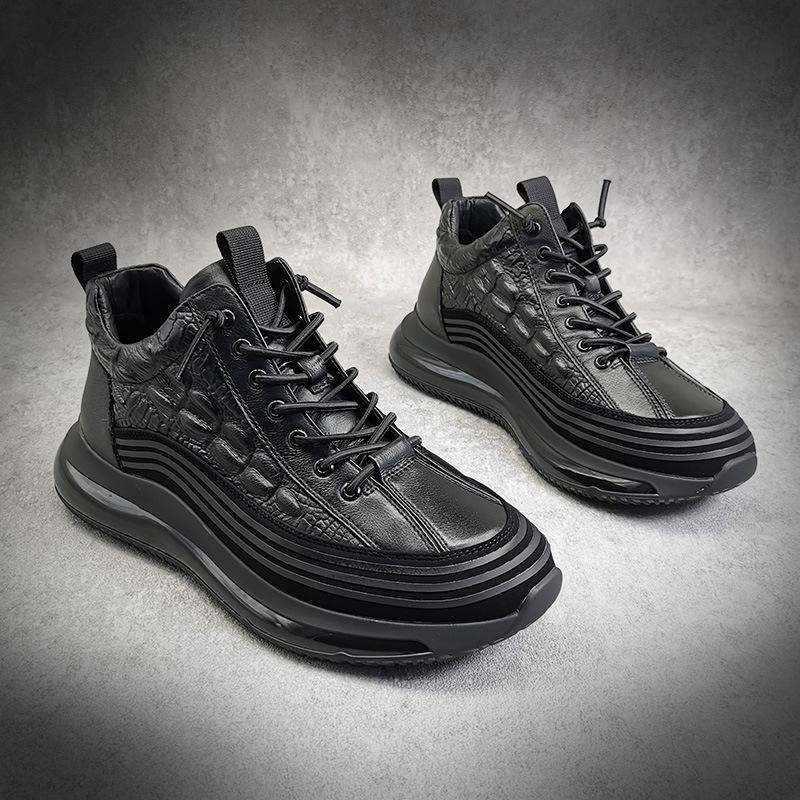 Bőr krokodilmintás tornacipő