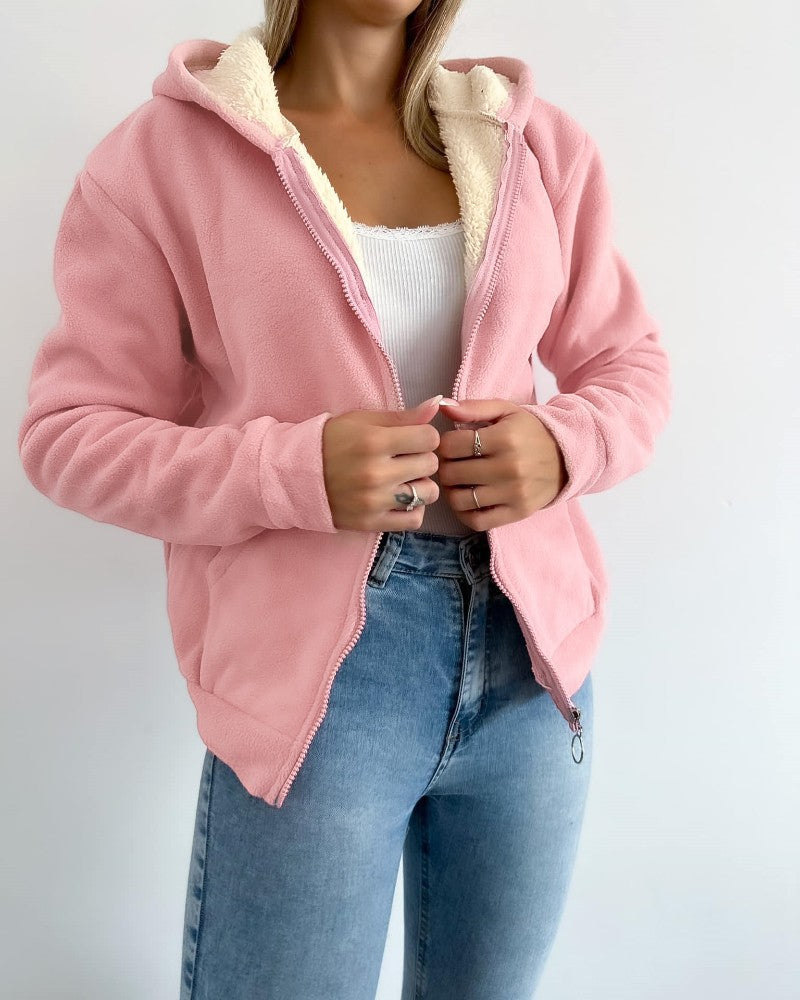 Thermal kapucnis pulcsi cipzáras kenguru zsebbel és polár béléssel