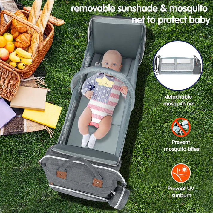 SAUSKELNIŲ MAIŠELIO KUPRINĖ SU PERSIRENGIMO STOTELE - KELIONINĖ SULANKSTOMA LOVA NAUJAGIMIUI