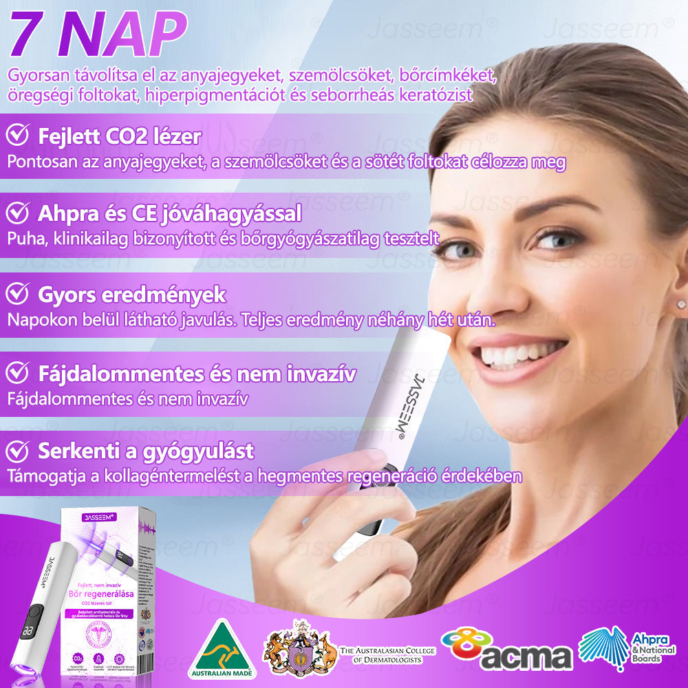 𝐉𝐚𝐬𝐬𝐞𝐞𝐦® Fejlett, nem invazív bőrjavító CO₂ lézeres toll 🎉 (Gyengéden eltávolítja a szemölcsöket, anyajegyeket, öregségi foltokat és bőrkinövéseket – fájdalom és gond nélkül!)