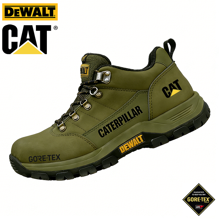 Vízálló és lélegző férfi munka- és túrabakancsok a DEWALT-tól és a CAT®-tól