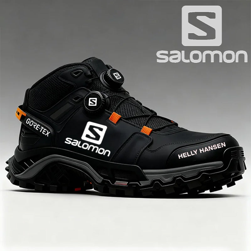 Vandeniui ir pramušimams atsparūs „Salomon“ darbo batai vyrams.