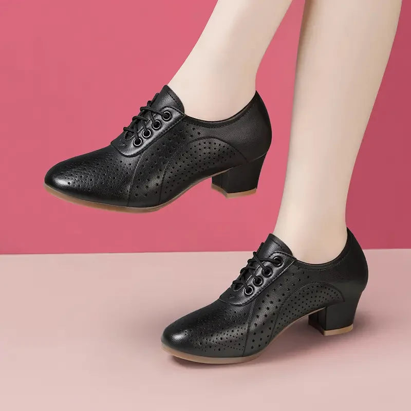 [34~41]2024 ősz új női cipők bőr tánccipők