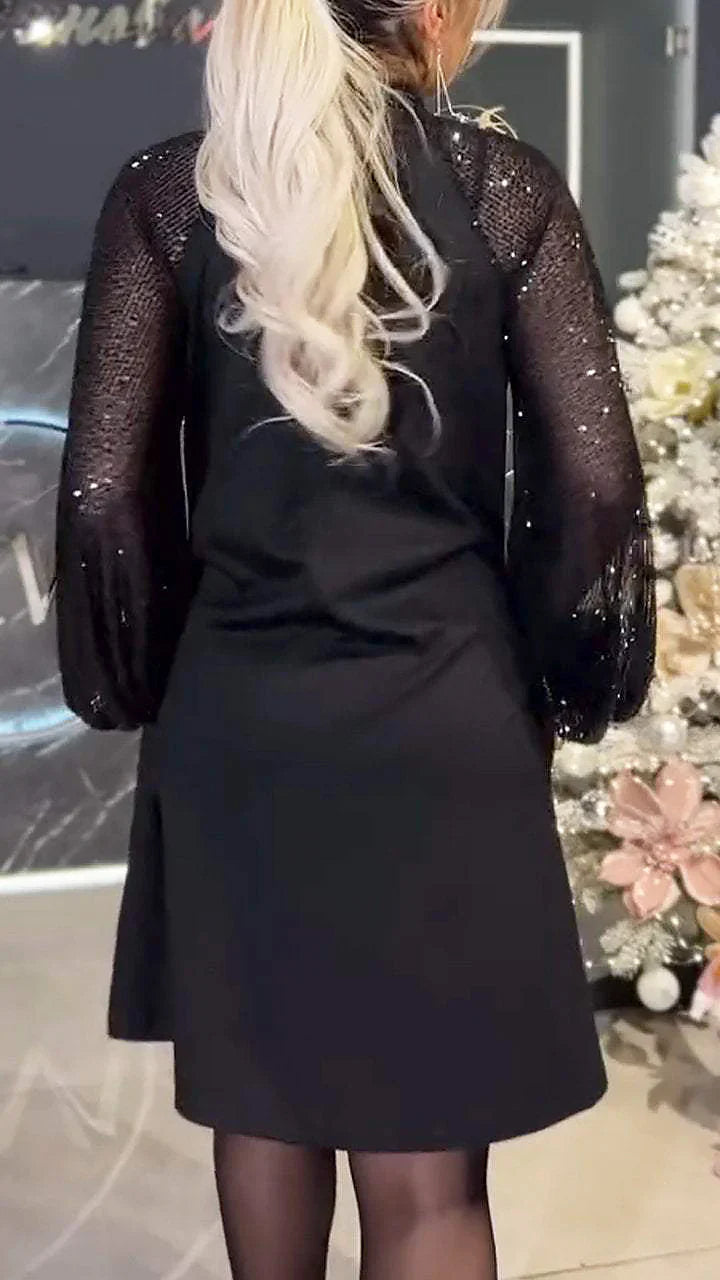 Patchwork flitterekkel díszített lányruha