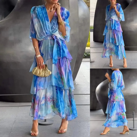 🥰【S-3XL】Új, kényelmes és divatos tavaszi-nyári tüllruha pöttyös