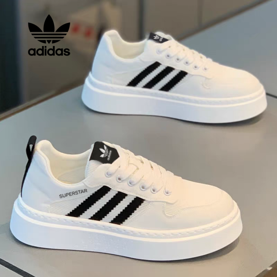 2025-ös Adidas Superstar fehér sportcipő vastag talppal - Stílusos és kényelmes