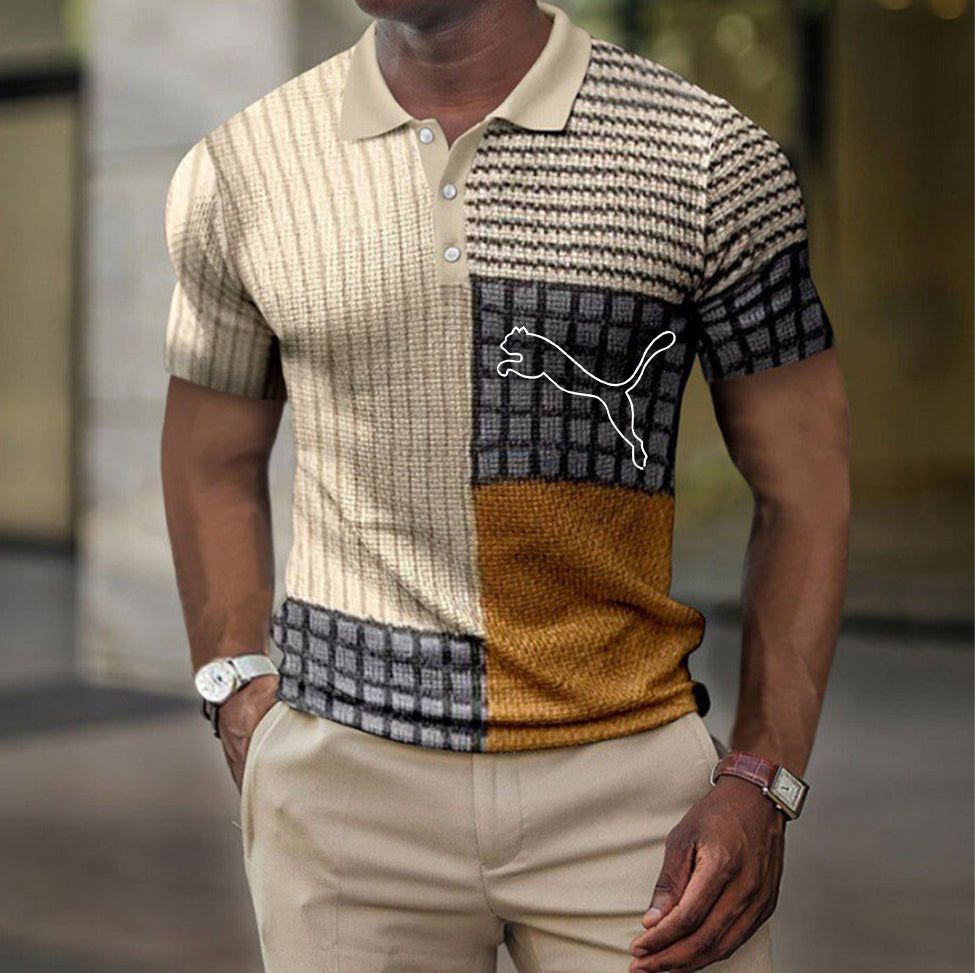 Férfi rövid ujjú, cipzáras pólóing