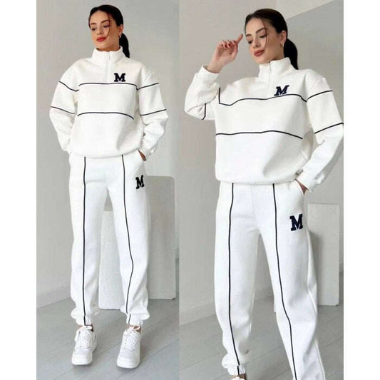 Kétrészes női alkalmi szett, hosszú ujjú tiszta pamutból