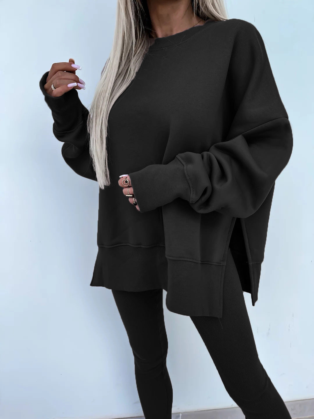 Kényelmes oversize pulóver és leggings szett