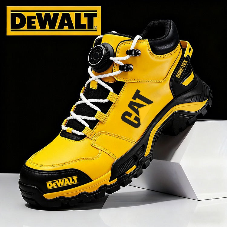 Wodoodporne i oddychające męskie buty robocze i turystyczne marek CAT® i DEWALT idealnie nadają się do pracy i aktywności na świeżym powietrzu.