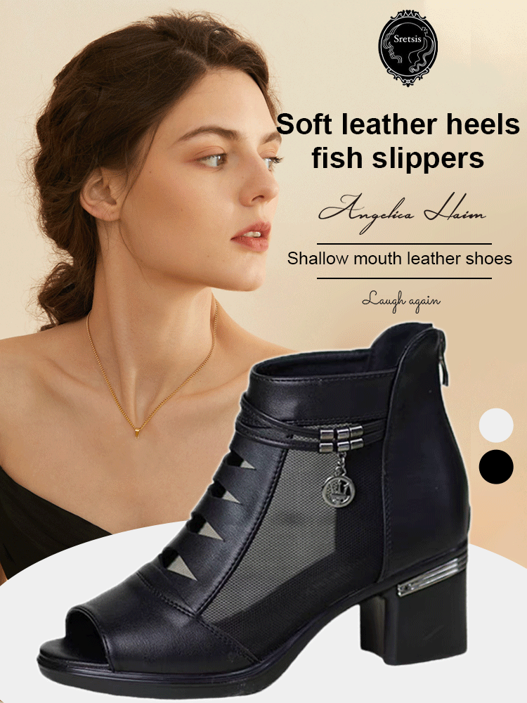 ✨Puha bőr középsarkú szandál👡