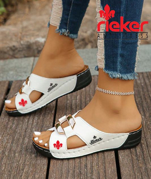 RIEKER® Stílusos és elegáns női szandál természetes bőrből