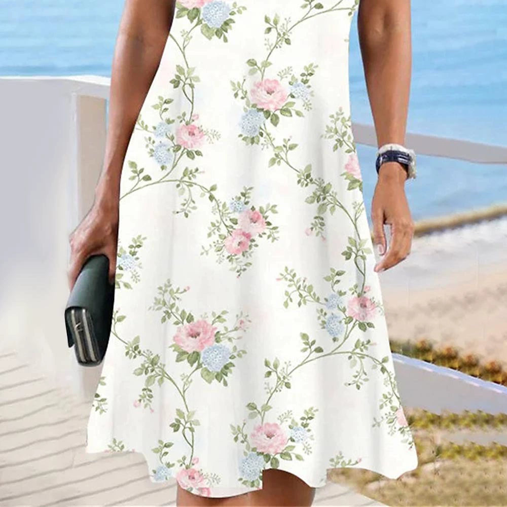 Rövid ujjú tunika ruha virágos csipkével