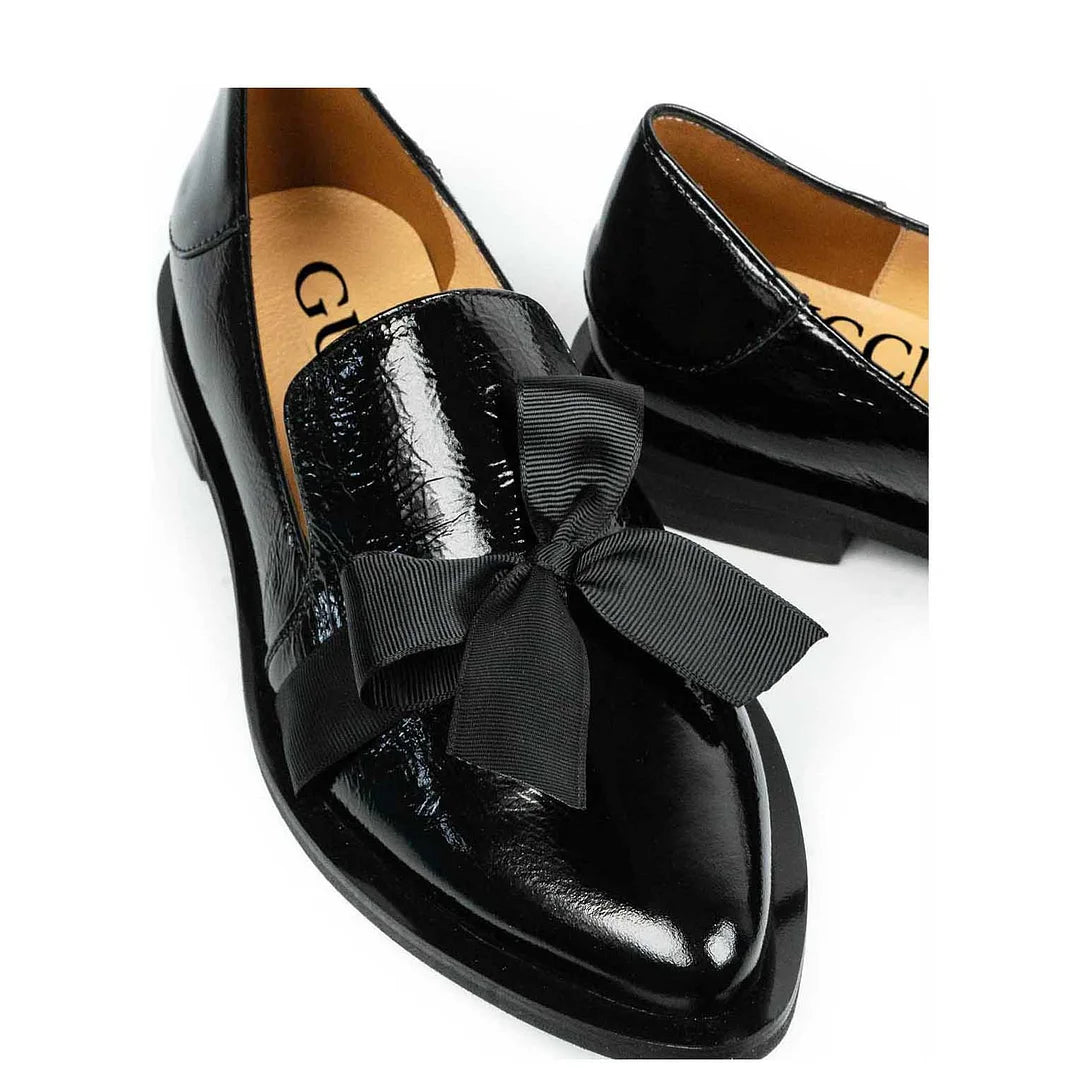 Új 2025-ös Gucci® női fekete bőrcipő