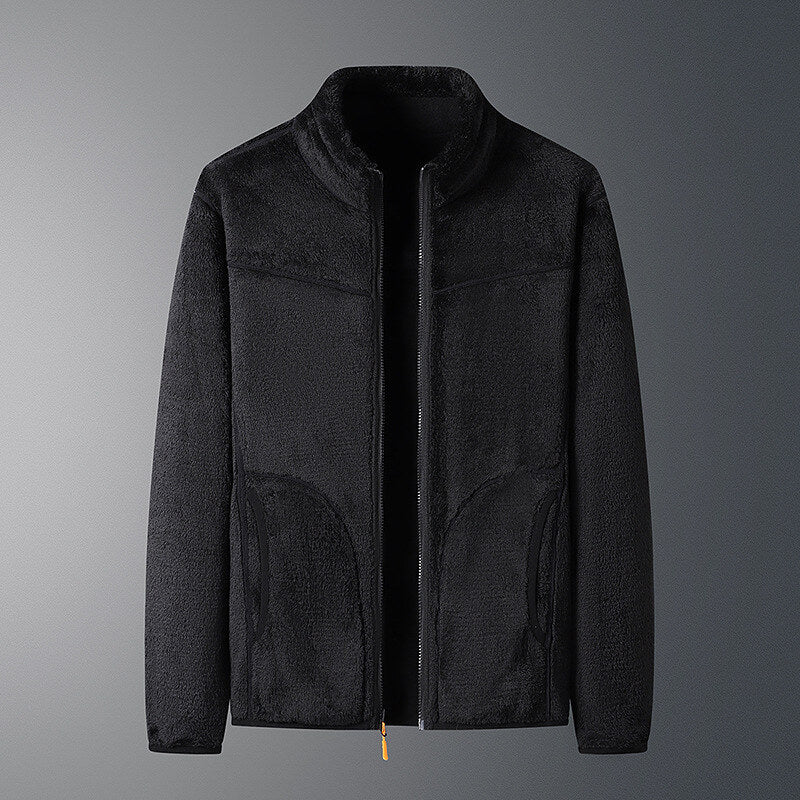 KÜLTÉRI GYAPJÚ KABÁT FÉRFI ÉS NŐI, ŐSZI ÉS TÉLI PULÓVER, GYAPJÚ ÉS SZÉLÁLLÓ ERŐSÍTÉS