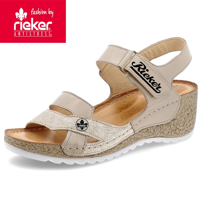 Rieker® Szandálok Divatos női éktalpú cipők