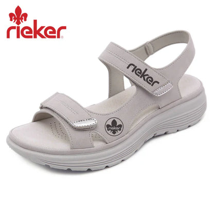 RIEKER Új női ortopéd bőr szandál
