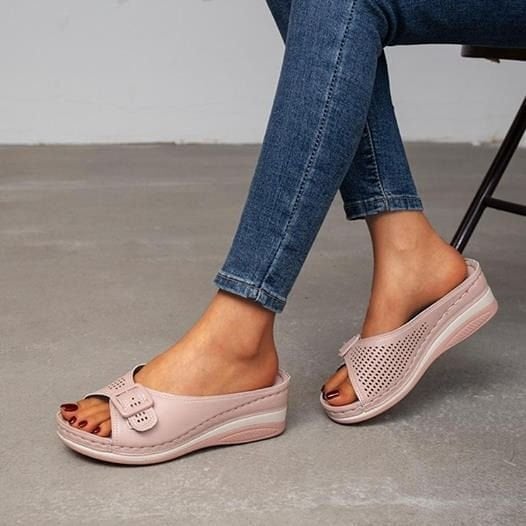 🔥Akció - 50% kedvezmény🔥Bőr szandálok puha talpbetéttel