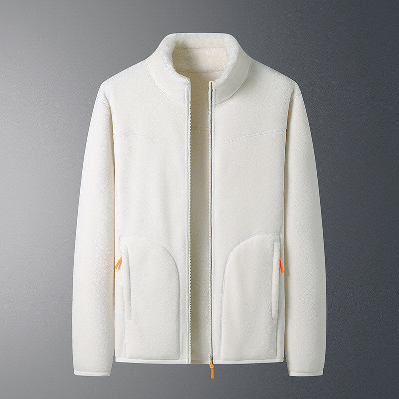 KÜLTÉRI GYAPJÚ KABÁT FÉRFI ÉS NŐI, ŐSZI ÉS TÉLI PULÓVER, GYAPJÚ ÉS SZÉLÁLLÓ ERŐSÍTÉS