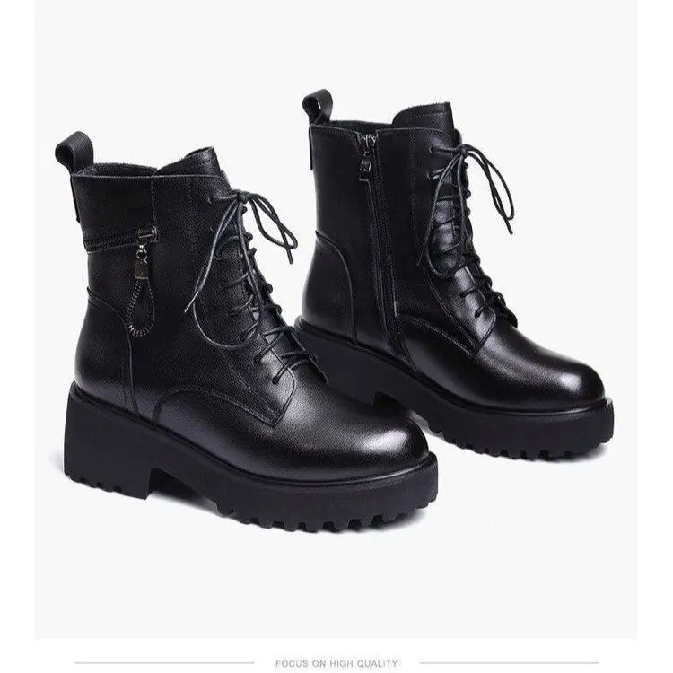 💥【45% OFF】【35-40】2024 új téli csizma kasmír bőrből, vastagított vízálló pamut anyagból