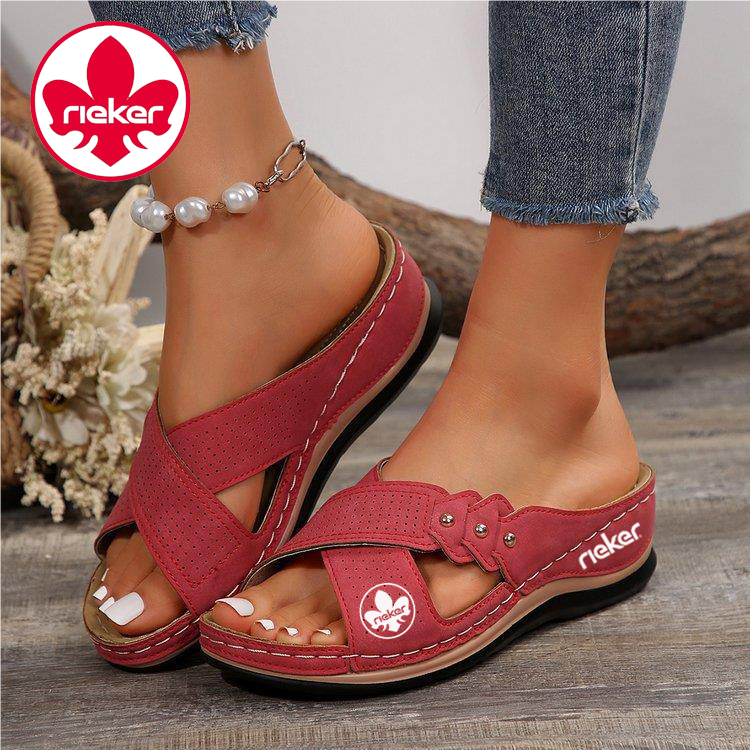 RIEKER@2025 Új lapos masszázspapucs