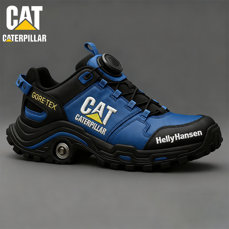 Wodoodporne i oddychające męskie buty robocze i trekkingowe marki CAT i Helly Hansen idealnie nadają się do pracy i aktywności na świeżym powietrzu.