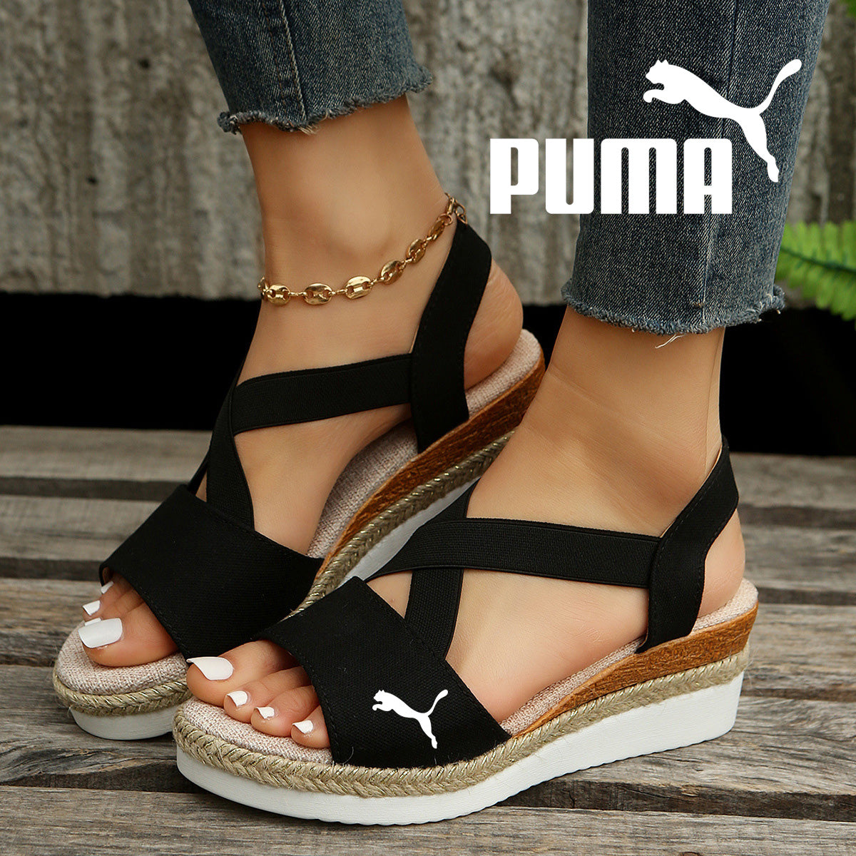 PUMA® Lélegző Éktalpú Platform Szandálok
