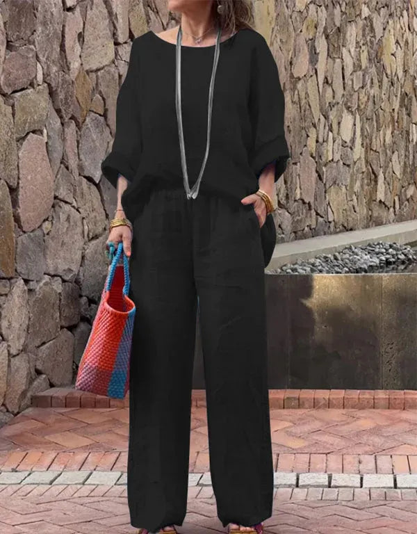 KÉT RÉSZES NŐI PAMUT ÉS VÉSZ ÁTMENETI SZÍNEKBEN