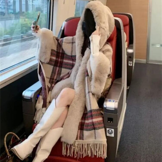 2024. ÚJ, ŐSZI TÉLI RETRÓ ELLENŐRZŐS SÁL DESIGN SZÖRMES KÖPÖS KABÁT