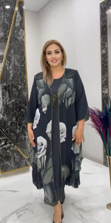 【S-5XL】❤️2024-es új zöld virágos ruha