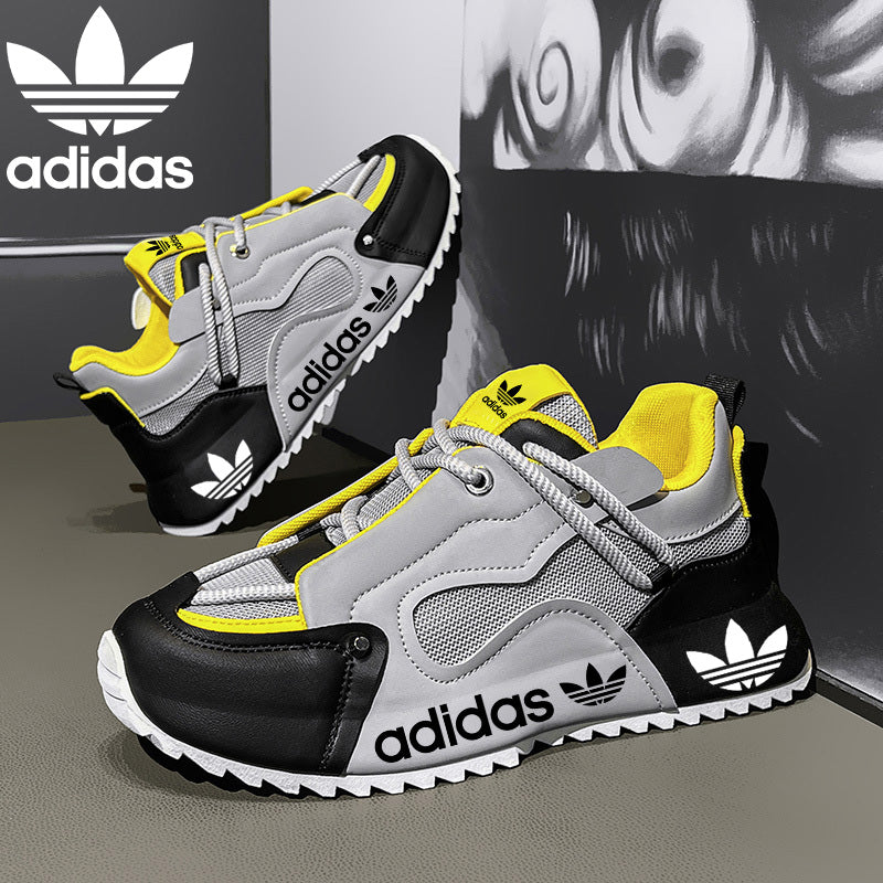 Férfi, könnyű, bőr, divatos adidas cipők, kényelmes és hétköznapi