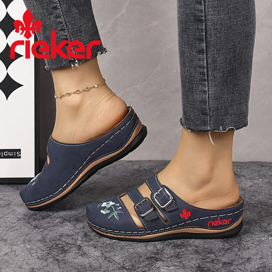 RIEKER hímzett, lélegző ékszandál