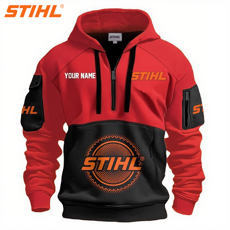 STIHL® 2025 új sportos kapucnis pulóver szabadidőre, limitált kiadás