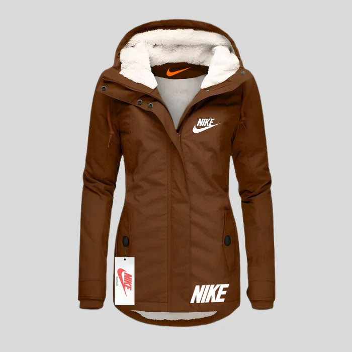 Women's waterproof hooded jacket for autumn and winter