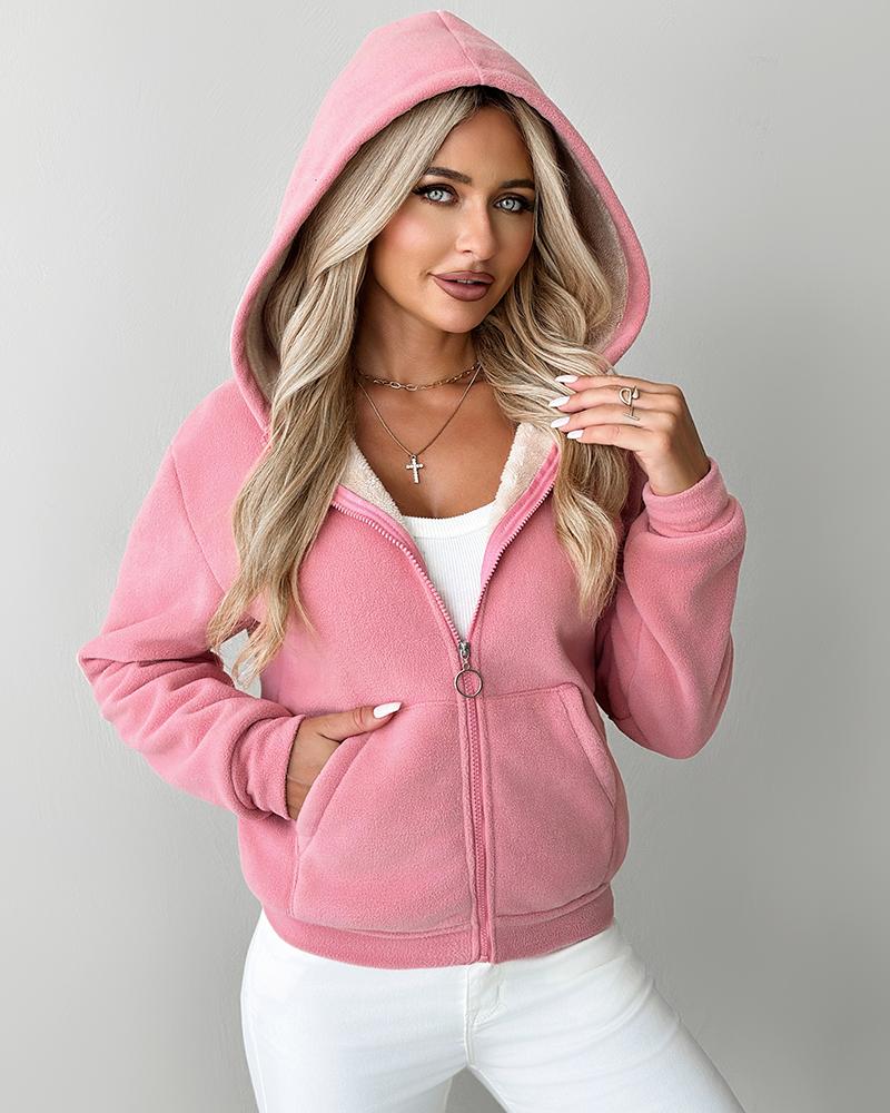 Thermal kapucnis pulcsi cipzáras kenguru zsebbel és polár béléssel