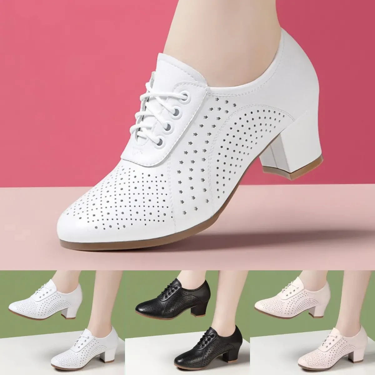 [34~41]2024 ősz új női cipők bőr tánccipők