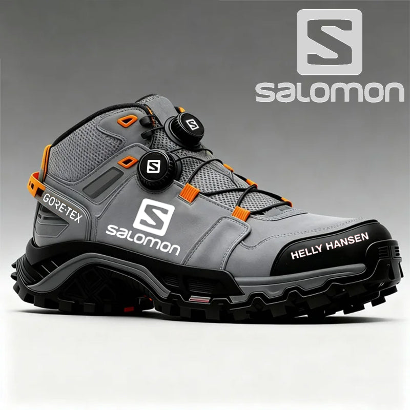 Vandeniui ir pramušimams atsparūs „Salomon“ darbo batai vyrams.