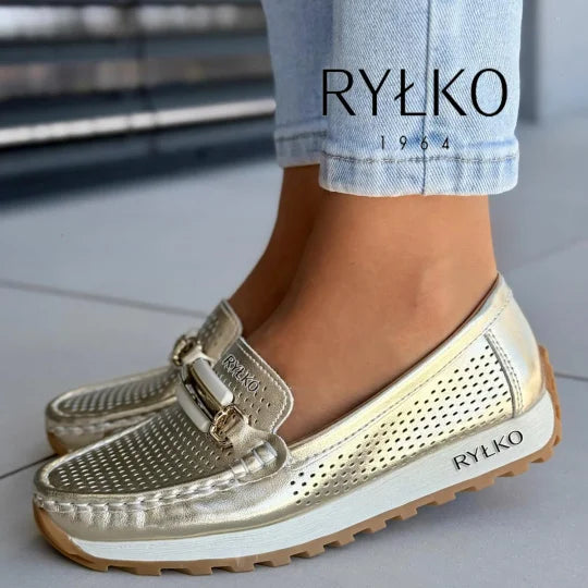 RYŁKO mokaszinok természetes bőrből