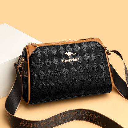 Divatos gyémántmintás Nagy kapacitású 3 rétegű crossbody táska