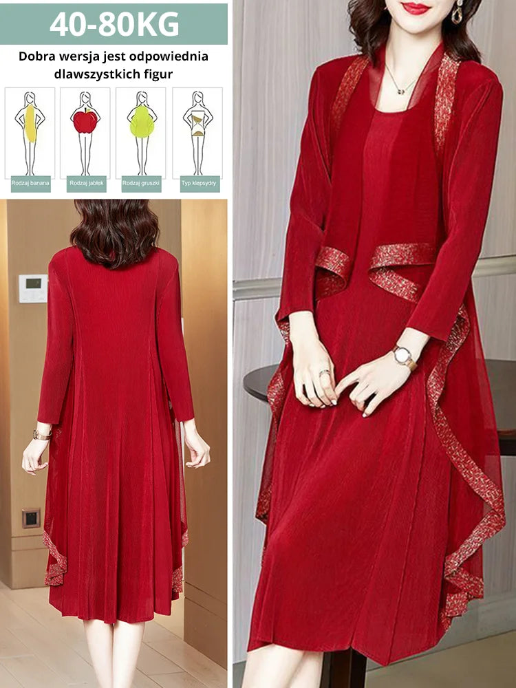 Rakott vintage ruha arany díszítéssel