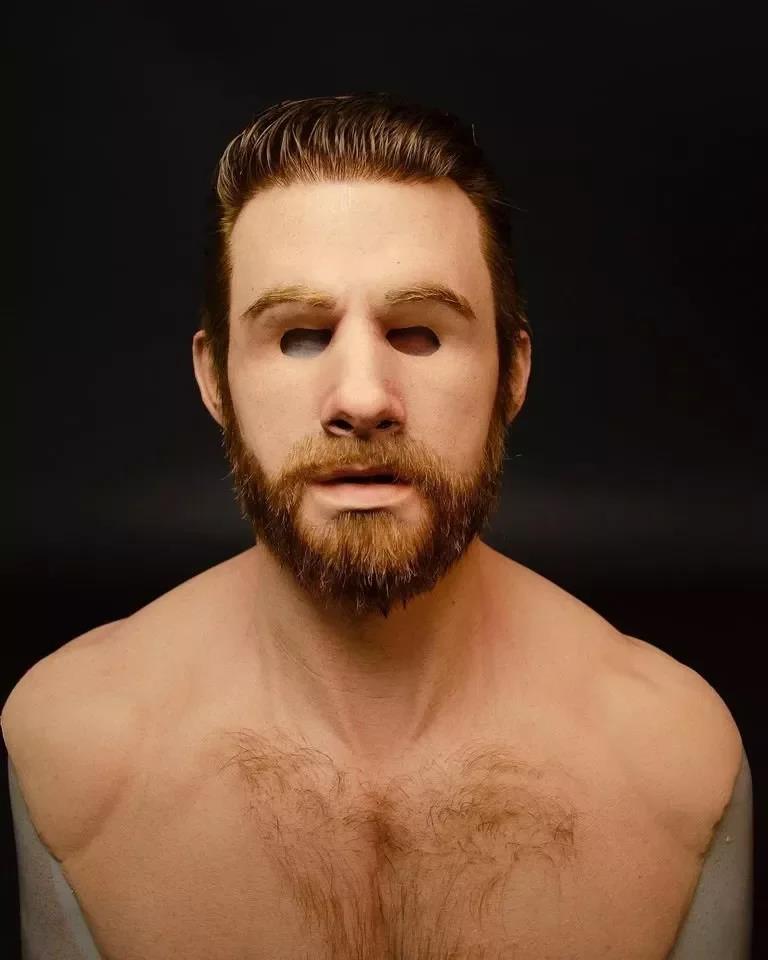 Szórakoztató Halloween Cosplay Party Mask - Igazi Old Man Head sisakmaszk