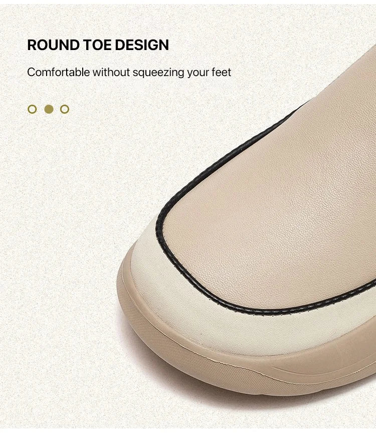 2022-es Hot Sale vastagtalpú mélyen dekoltált bőrcipők